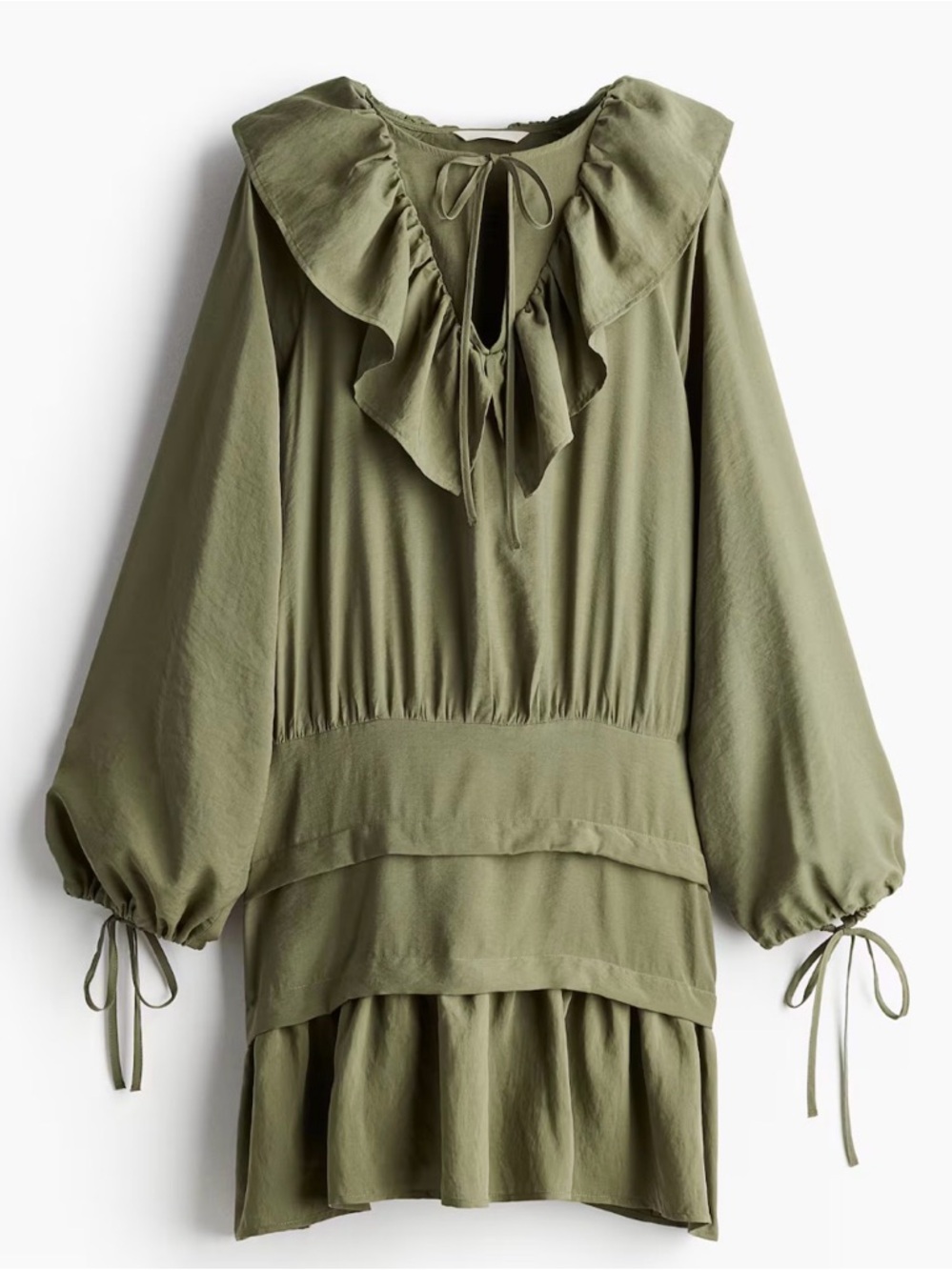 H&M olive green mini dress.